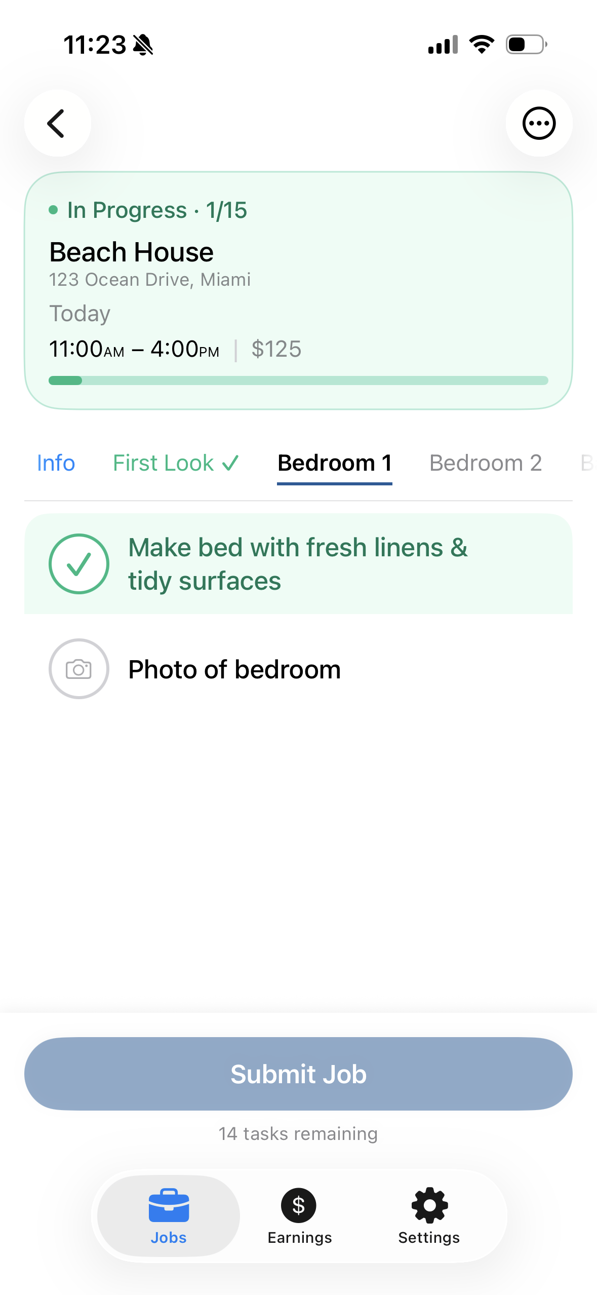 Works the checklist